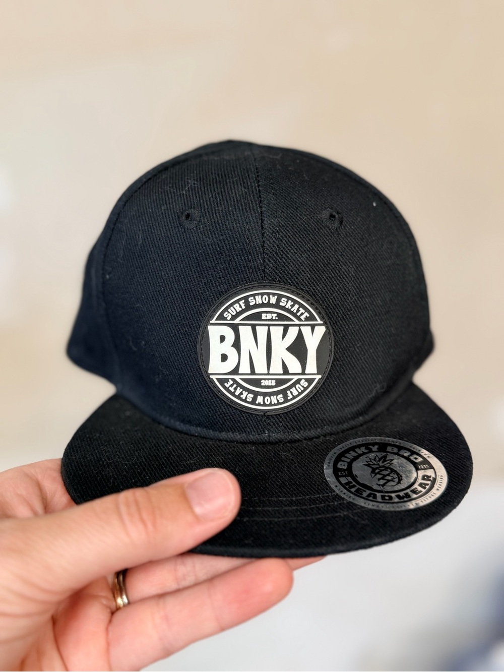 BinkyBro BNKY Black Infant Snapback Hat | Surf Snow Skate | Adjustable Flat Brim